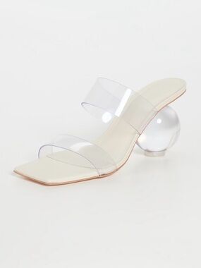 NWOB cult gaia Nhu Clear spherical transparent acrylic heels sandals 38.5